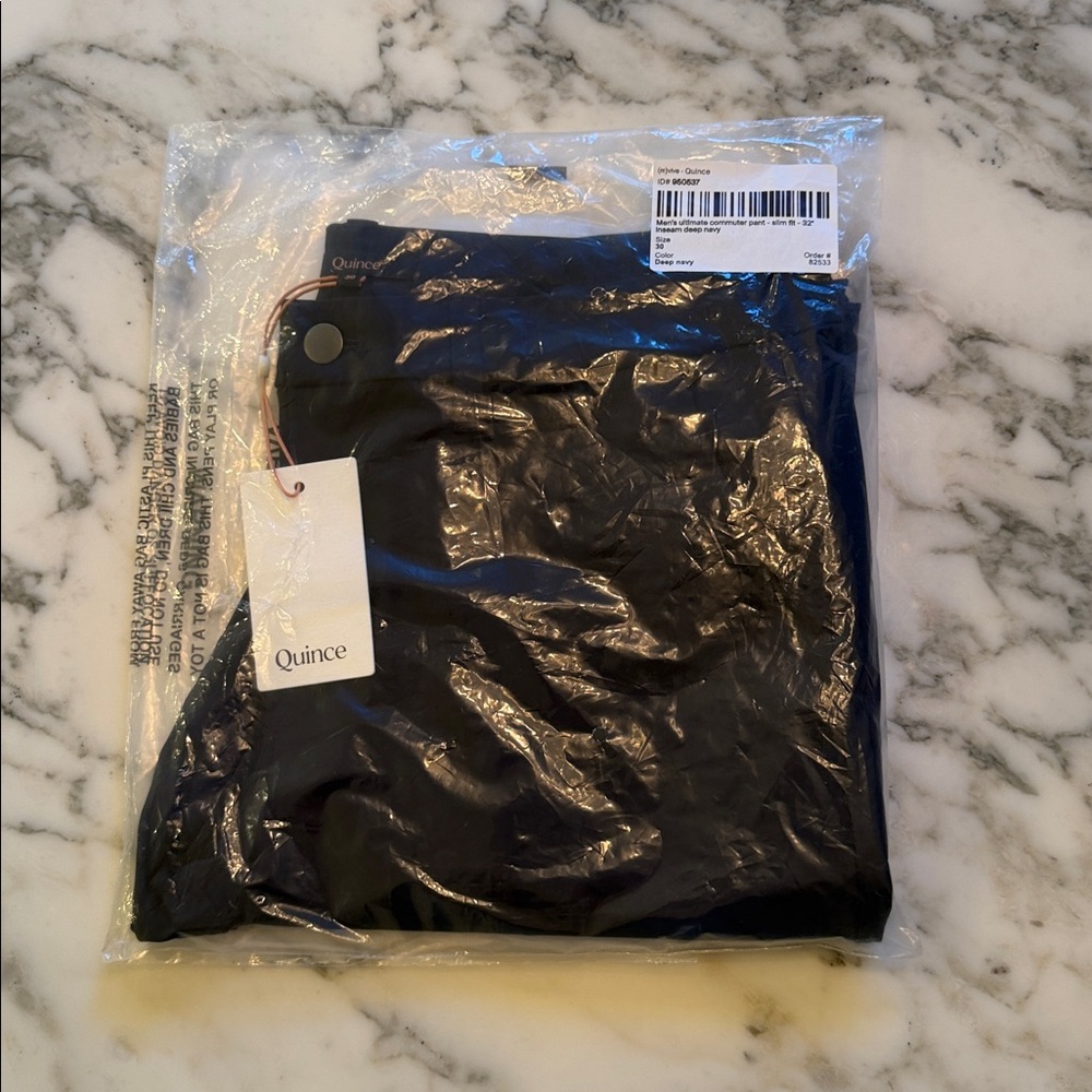 New Quince Mens Ultimate Commuter Pants‎ Navy Blue 30x32 - Picture 8 of 10
